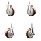 Service Caster 5 Inch 316SS Maroon Polyurethane Swivel 1/2 Inch Threaded Stem Caster Brakes, 2PK SS316TS20S514-PPUB-MRN-121315-2-TLB2 - alternate 1
